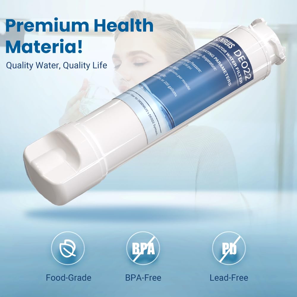 EPTWFUO1 Filter Replacement Compatible with Frigidaire EPTWFU01, EWF02, Pure Source Ultra II, Pack of 2, By DESENRUIS