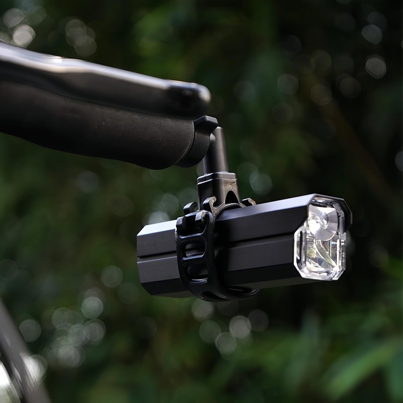 SUKOUSRAM 360° Adjustable Handlebar Flashlight Mount, Universal Bike Light Holder for Mountain and Road Bikes, Black