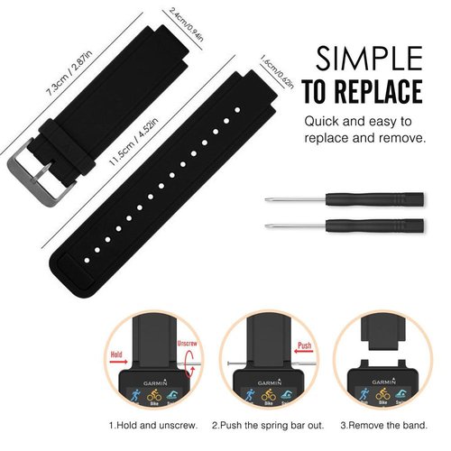 QGHXO Band for Garmin Vivoactive, Soft Silicone Replacement Watch Band for Garmin Vivoactive/Vivoactive Acetate (No Tracker, Replacement Bands Only) (10PCS Bands)