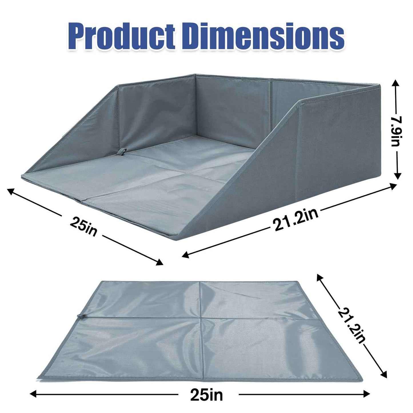 Laundry Guards for Front-Load Washers & Dryers, Secure Guardrails Prevent Clothes Falling Behind, Universal Fit Anti-Slip Organizer with Easy Installation (Gray) (2pcs)