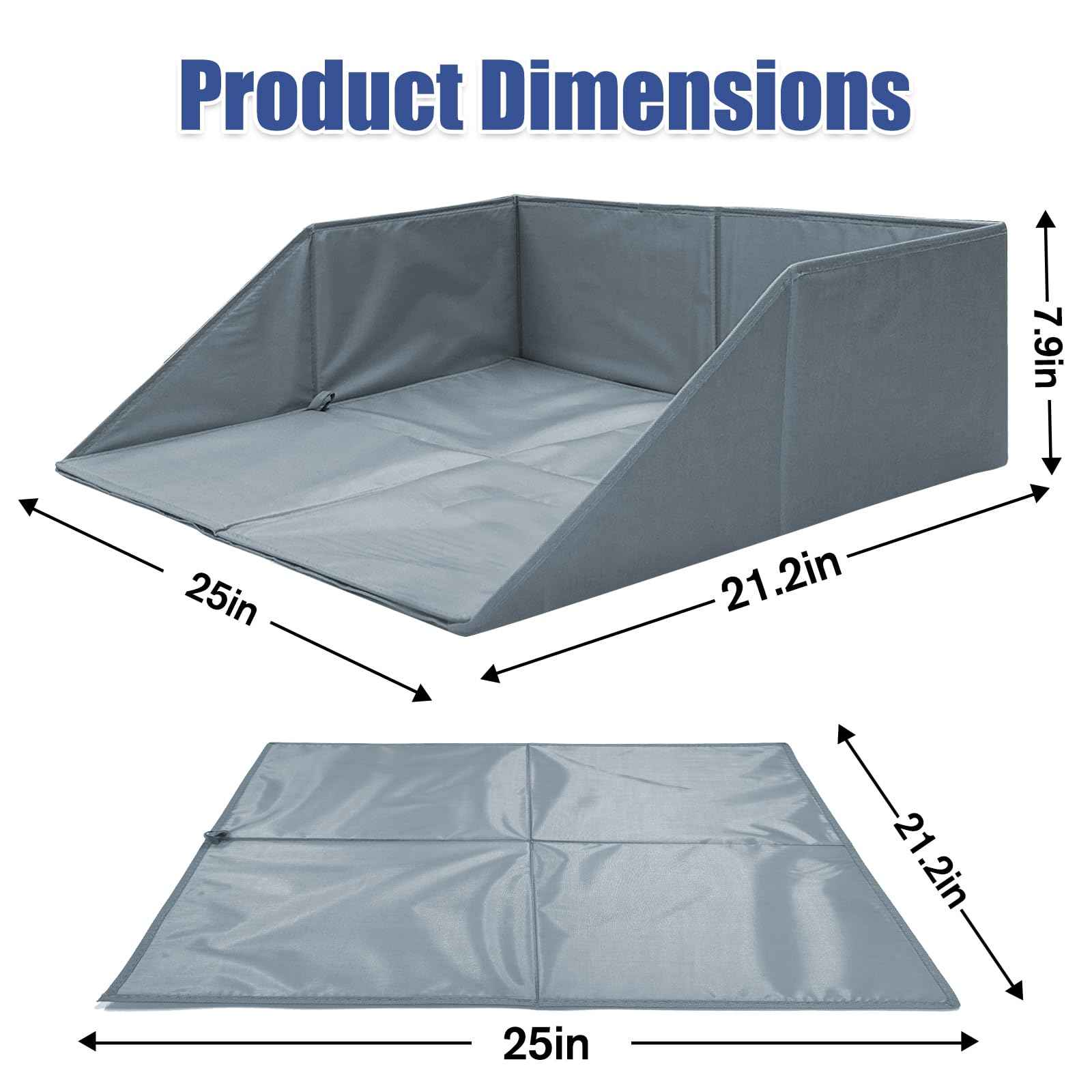 Laundry Guards for Front-Load Washers & Dryers, Secure Guardrails Prevent Clothes Falling Behind, Universal Fit Anti-Slip Organizer with Easy Installation (Gray) (2pcs)