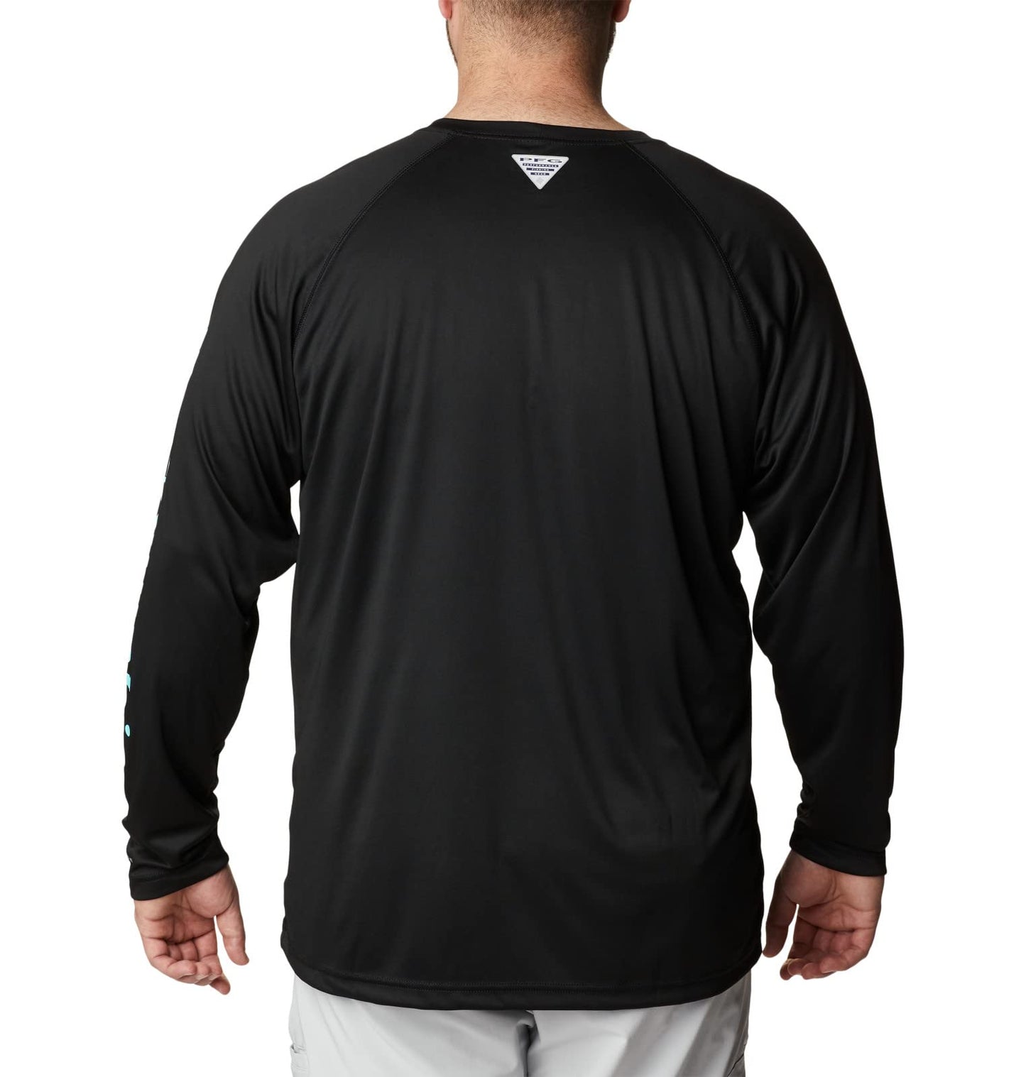 Columbia Men's PFG Terminal Tackle Long Sleeve Fishing Shirt, Black/Gulf Stream Logo, XX-Large