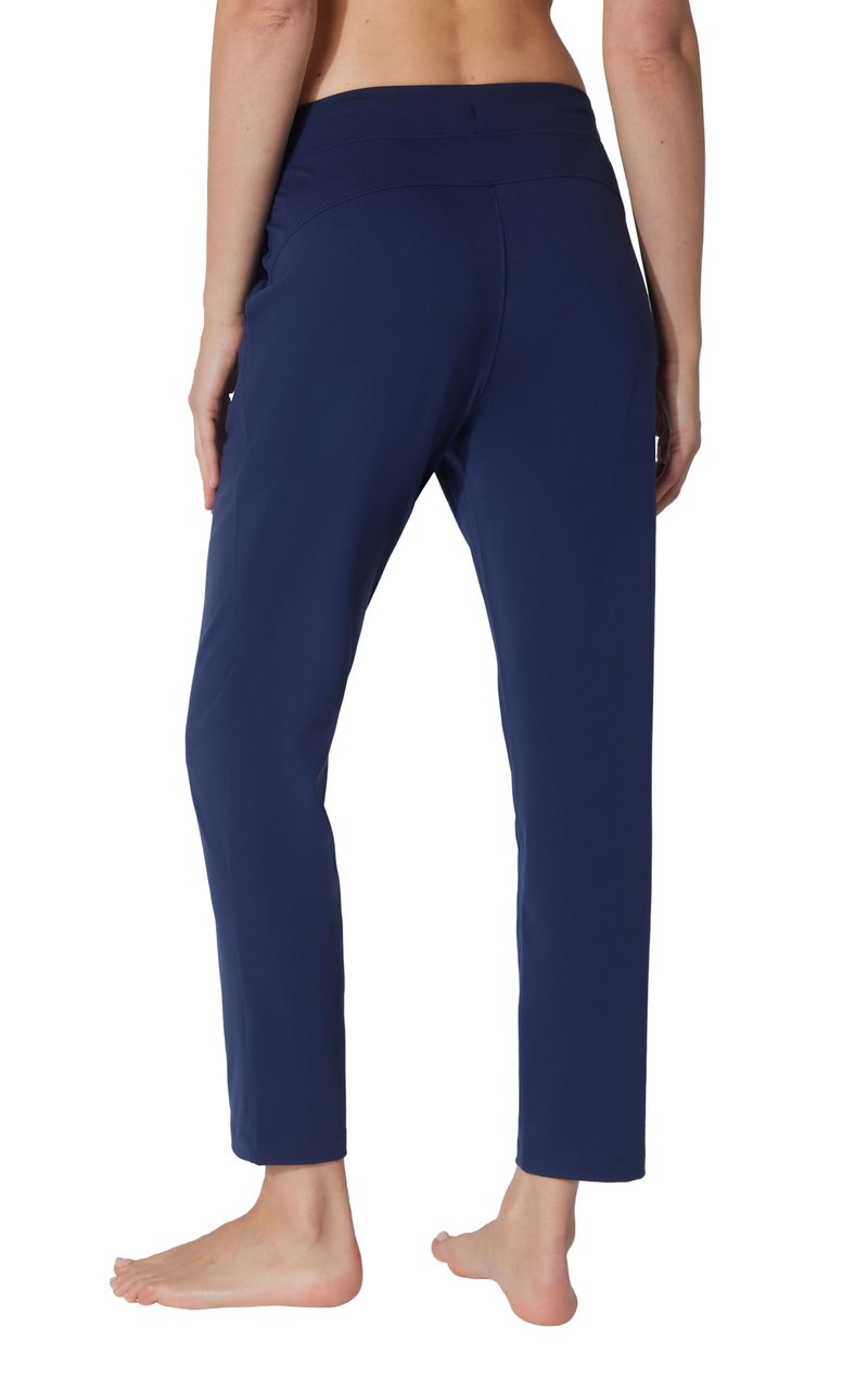 Yogalicious Womens Straight Leg Pant High Waisted Yoga Workout Pants - Naval Blue - Medium