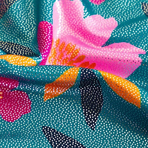 Girls' Sparkle Gymnastics Leotards with Shorts - Unicorn & Leopard