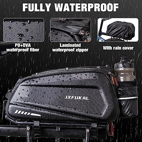 9.5L Waterproof Hard Shell Bike Trunk Bag with Rain Cover