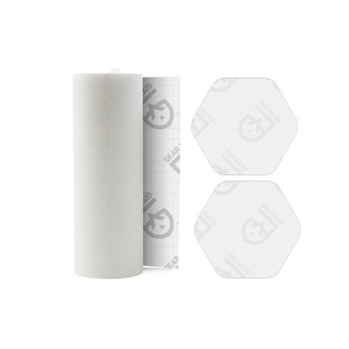 GEAR AID Tenacious Tape - 3” x 20” Clear Vinyl Gear Repair Tape with (2) 1.5” Hex Patches for Outdoor Gear