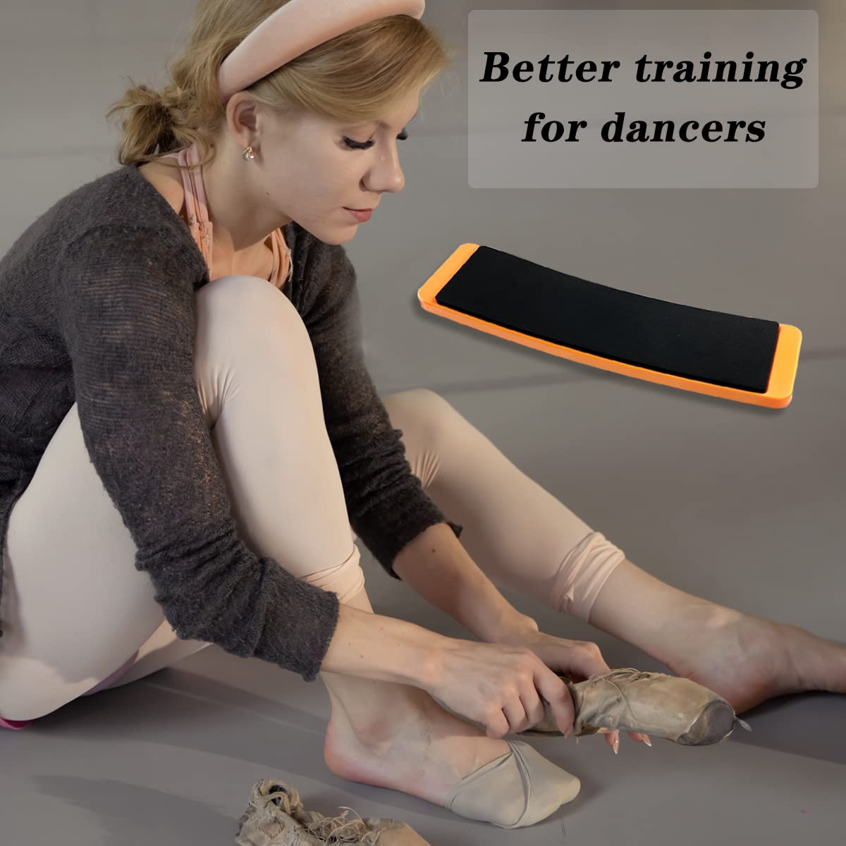 GSYUWIH Turn Board,Spin Board for Dance Turn and Skating Balance Training,Orange Rectangular Turn Board for Training Ballet Dancers,Ice Skaters and Gymnasts in Balance and Turning
