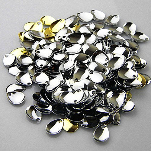 50pcs Silver Copper Spinner Blades for Fishing Lures DIY