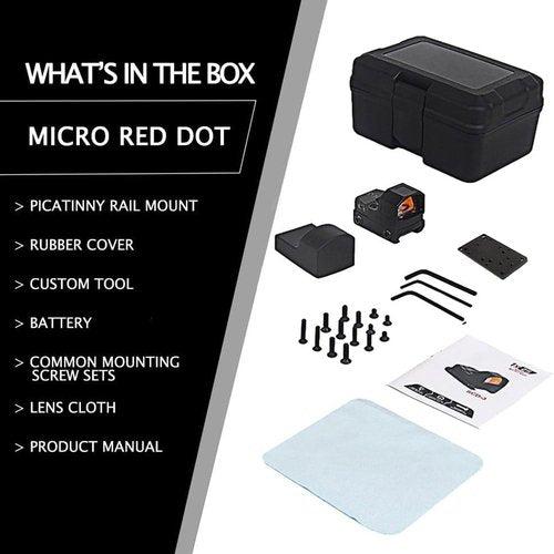 KASENTE Motion Awake Red Dot Sight, Compact Pistol Optics for RMR, 3MOA Reticle, 7 Brightness Levels, Includes Adapter Plate and 21mm Picatinny Base