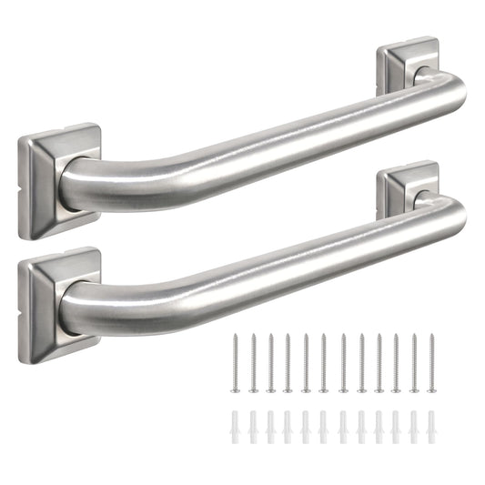 Bathroom Grab Bars Stainless Steel Handrail ADA Compliant 500lbs bathtubs and Showers Toilet Handle Safety for Handicap, Elderly, Disabled, Injury (18inches 2 Pack)