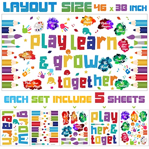 Inspirational Play & Learn Wall Decals - 5 Sheets