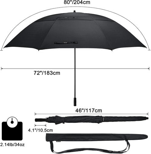 G4Free 80-Inch Oversized Golf Umbrella - Double Canopy Windproof Design for Outdoor Use