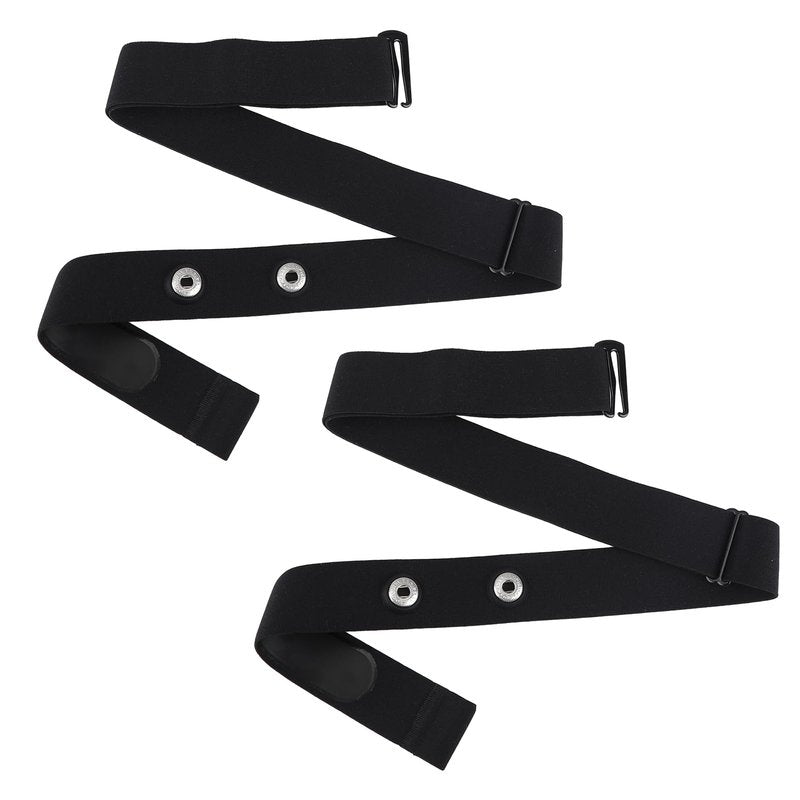 2 Pack Heart Rate Monitor Chest Band for Polar H10 H9 H7, Adjustable Waterproof Soft Replacement Chest Strap Compatible with Polar Wearlin Garmin Dual Running HRM (Black Length 25.6"-37.4")