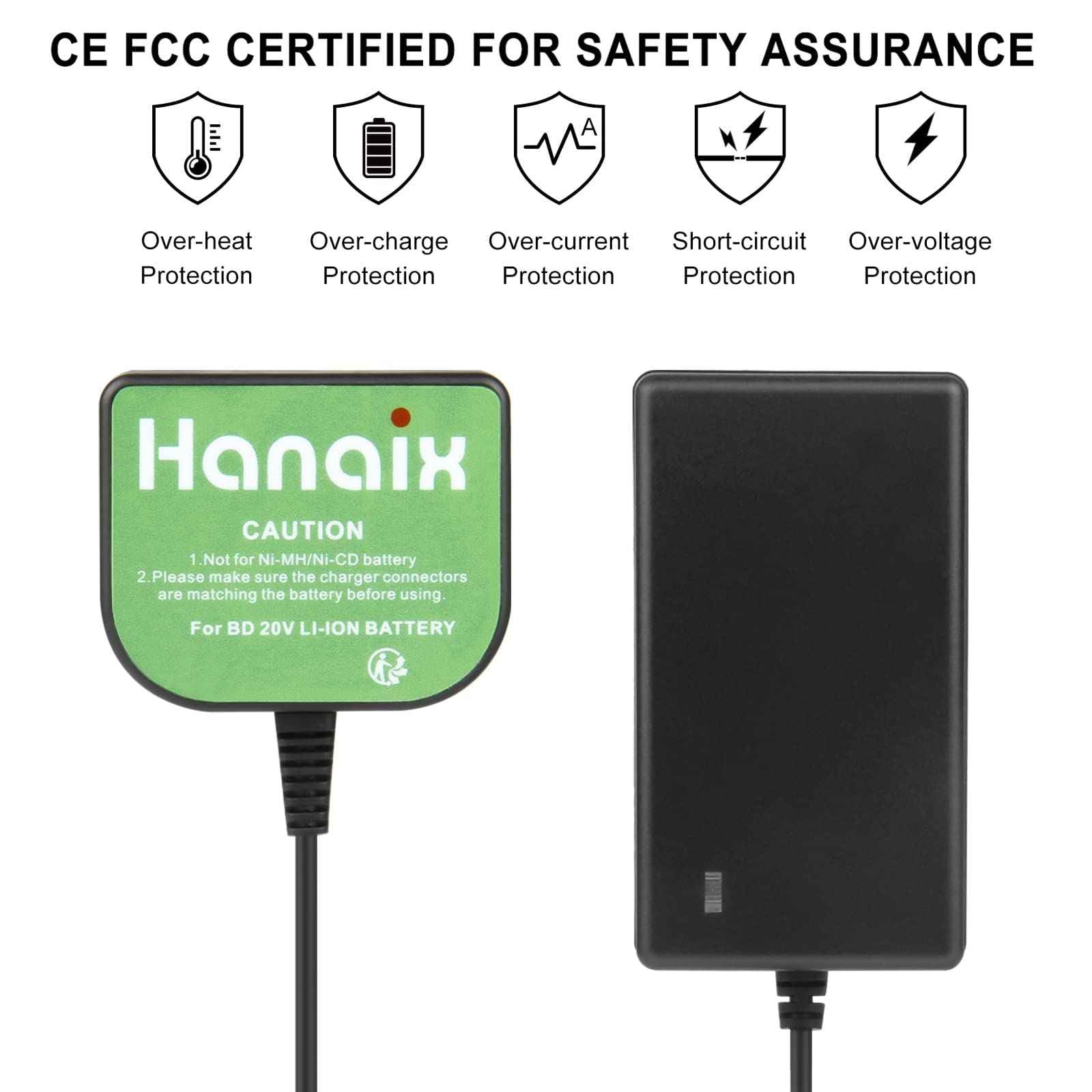 PCC691L Replacement for Porter Cable 20V Battery Charger PCC685L PCC680L PCC681L PCC682L PCC692L PCC699L, Also Fit for Black and Decker LCS1620 20V Li-ion Battery LB20 LBXR20 LBX20 LBX4020