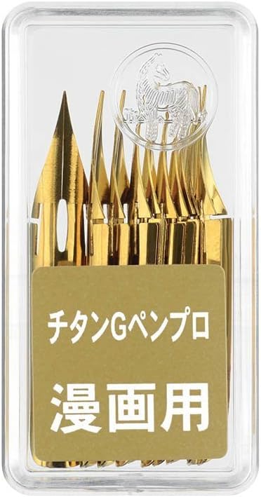 Zebra Professional G Model Comic Pen Nibs - Titanium - Pack of 10 for Artists