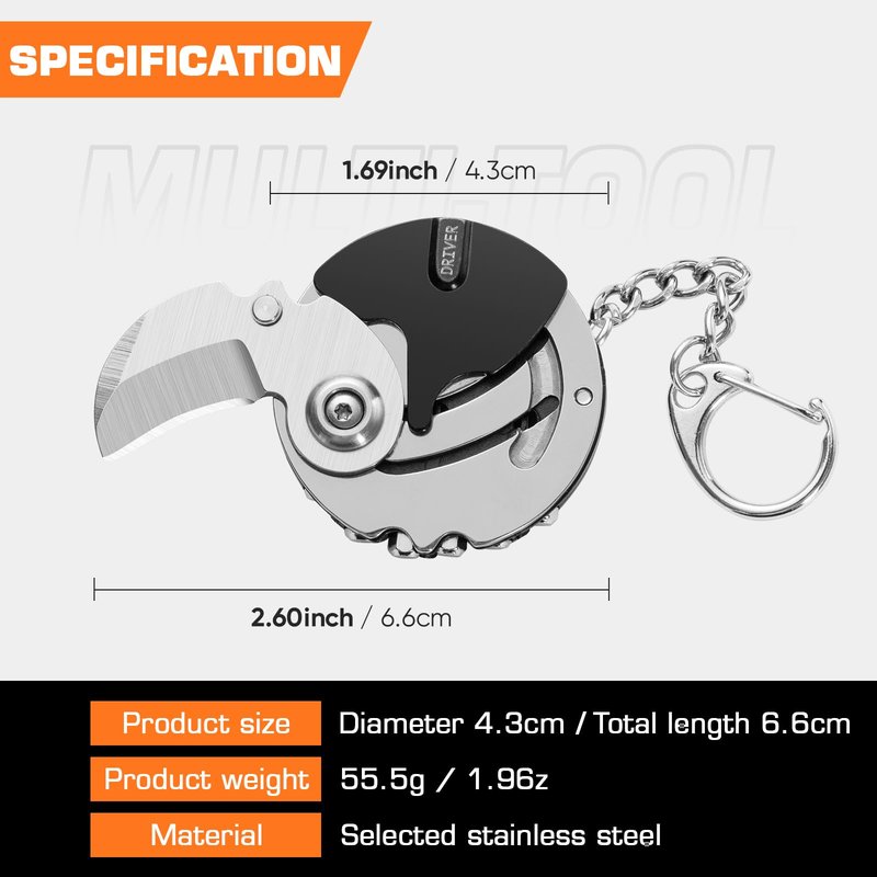XXV Small Multitool Small Folding Pliers, Pocket Screwdriver with Knife Multi Purpose Knife for EDC Work Camping Hiking
