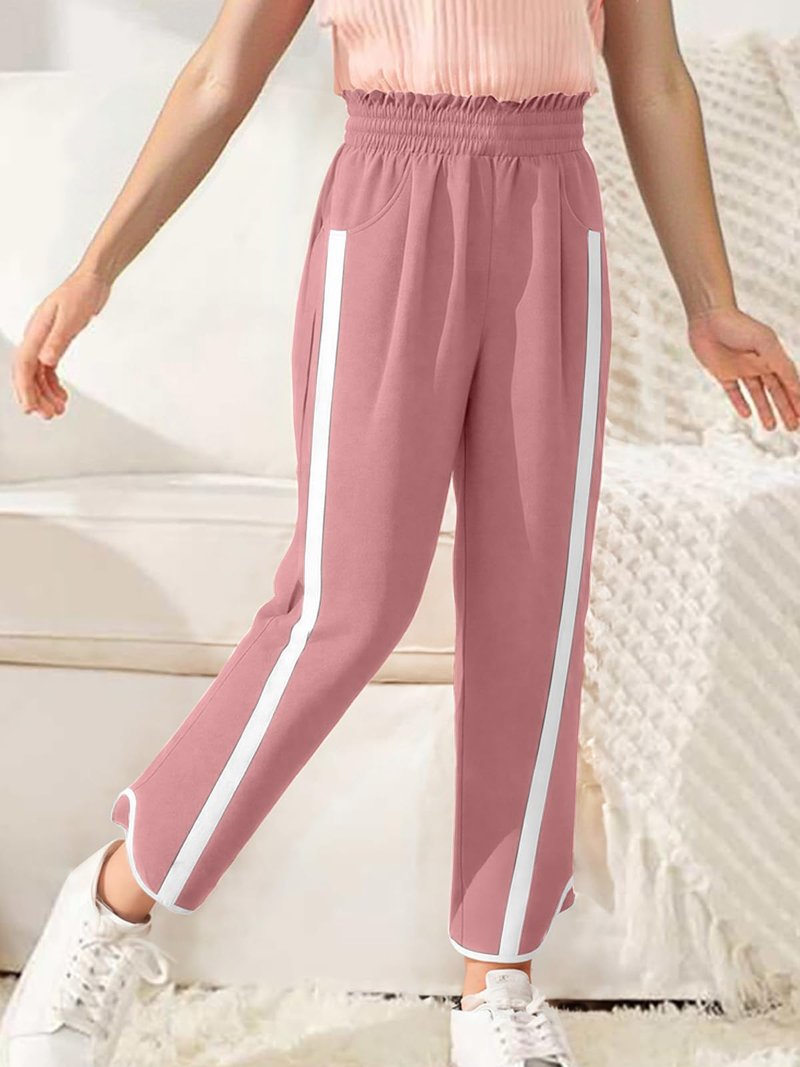 Seiciviy Girls Sweatpants Teen Wide Leg School Picture Day Clothes Dance Cargo Parachute Baggy Trendy Track Y2K Pockets Pants Pink