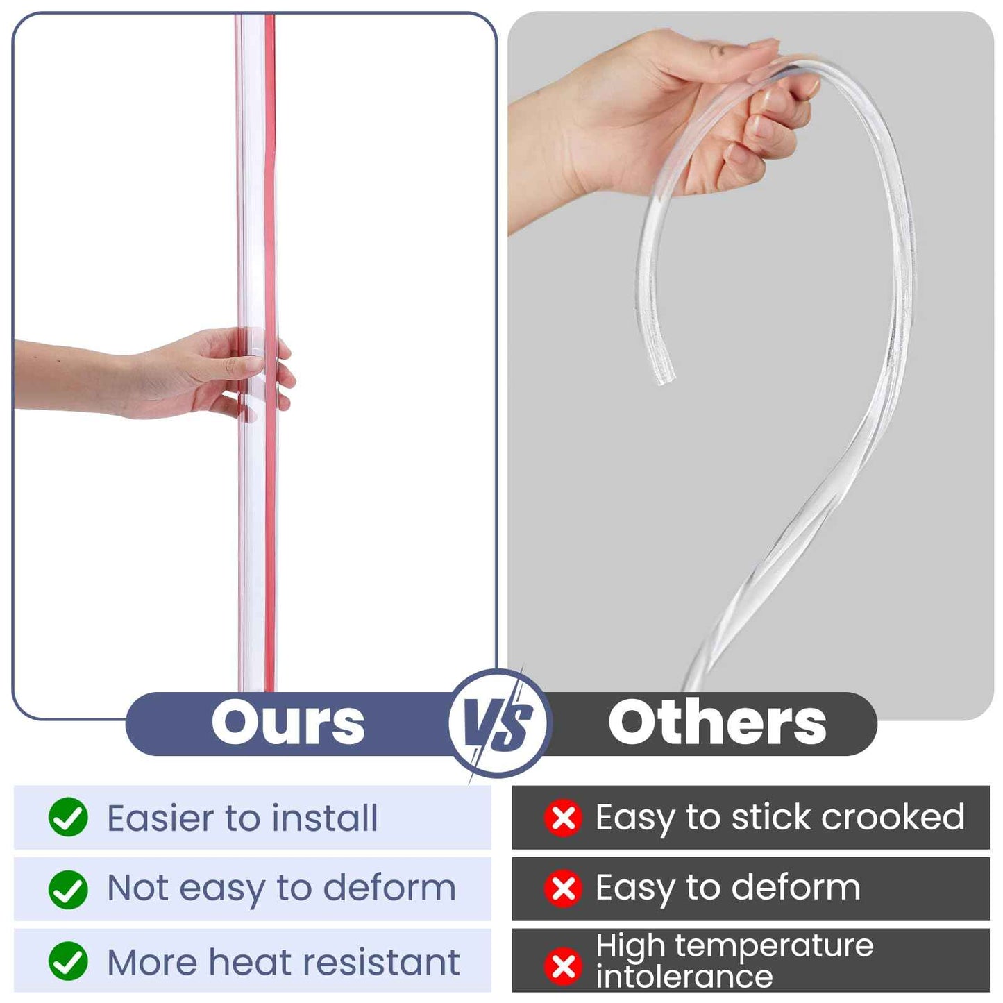 MONOID Wall Corner Protector, 2 PCS Furniture Edge Protection, PC Anti-Bump Guards Avoid Scratching Corner Trim for Door Frame, Table, Countertop, Stair, Self-Adhesive, Clear, 1.97IN×35.43IN/5CM×90CM