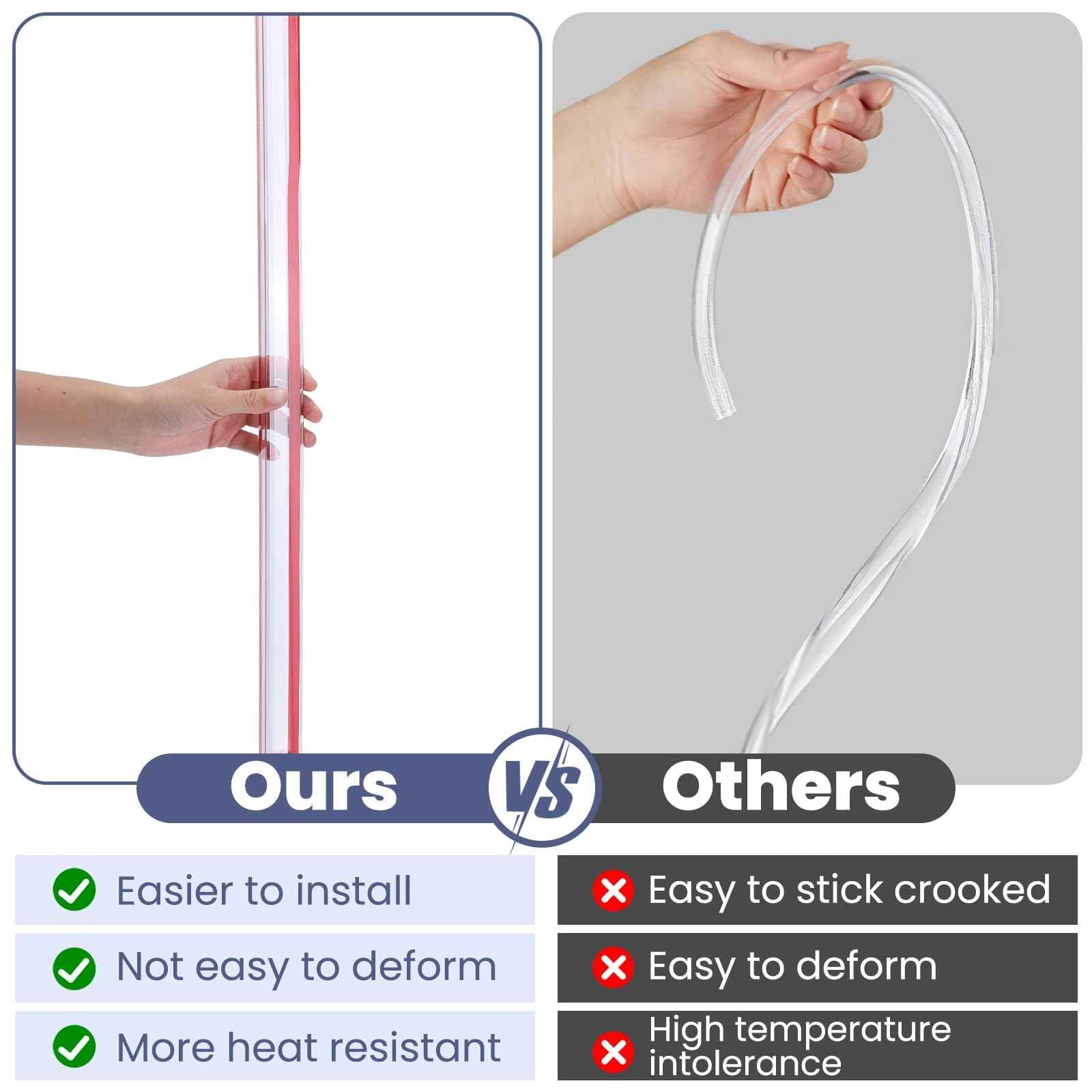 MONOID Wall Corner Protector, 2 PCS Furniture Edge Protection, PC Anti-Bump Guards Avoid Scratching Corner Trim for Door Frame, Table, Countertop, Stair, Self-Adhesive, Clear, 1.97IN×35.43IN/5CM×90CM