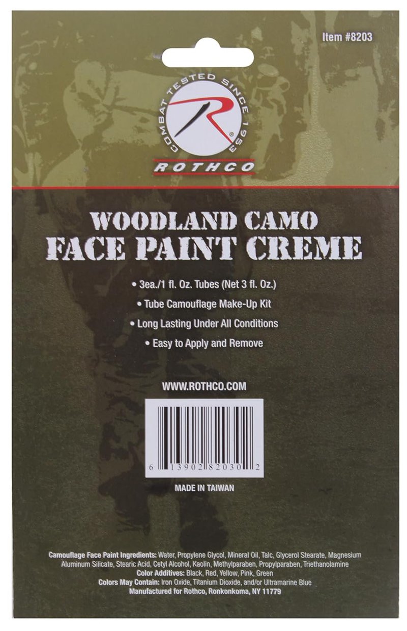 Rothco 3Pk Camouflage Face Paint Creme Tubes