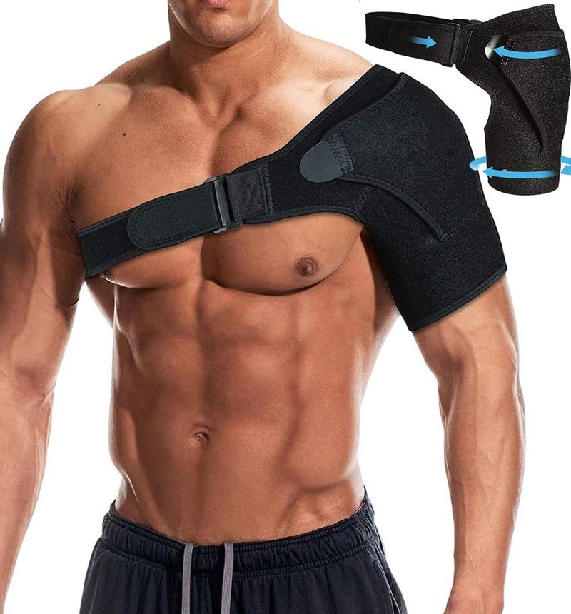 Shoulder Brace for Men and Women - Rotator Cuff Brace Compression Sleeve for Torn Rotator Cuff, Arm Sling Dislocated AC Joint, Injuries Shoulder Support Wrap for Pain Relief.