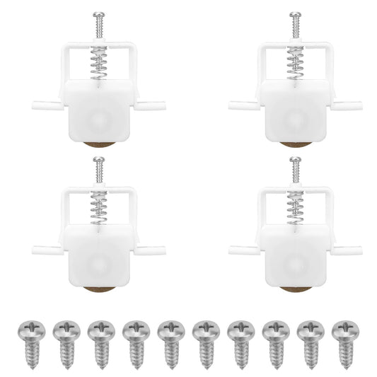 4pcs Sliding Screen Door Rollers, 1in Spring Loaded Rollers Replacement Roller Assembly with Carbon Steel Ball Bear Replaces B646 B737 B691 B695 Door Wheels