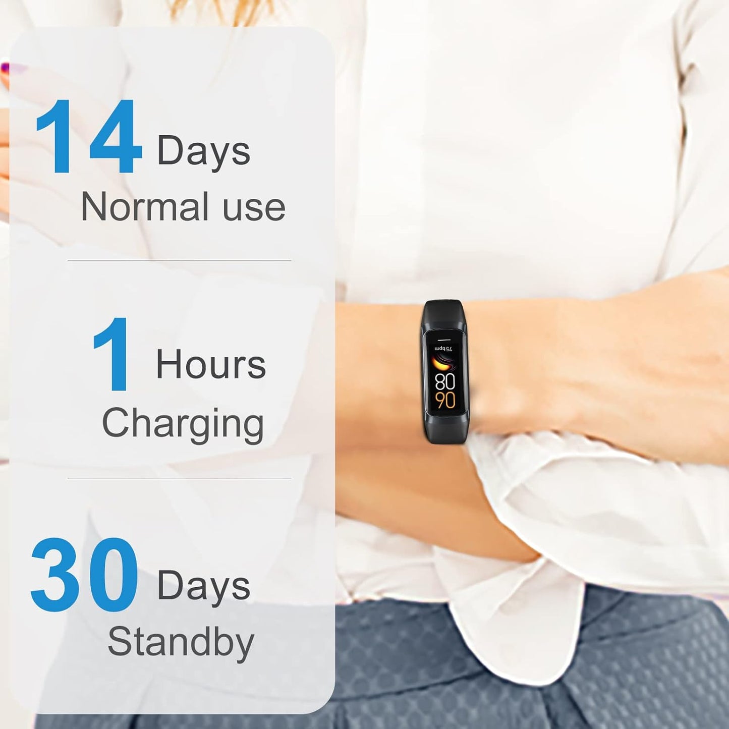 Skiennix Fitness Tracker - 24/7 Heart Rate Monitor, Blood Oxygen & Sleep Tracking | Waterproof Smart Watch for Men & Women