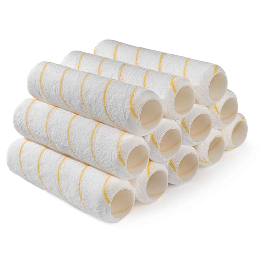 YiBaiBrush Paint Roller Covers, 12 Pack, 9 Inch Microfiber Paint Roller, 3/8" Nap Covers for Paint Roller Frame, Rollers for Painting, House Painting Supplies for Painting Walls
