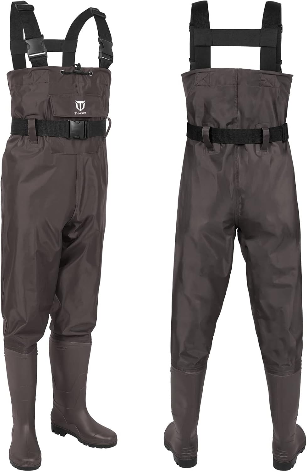 TIDEWE Bootfoot Chest Wader - Waterproof Fishing & Hunting Gear for Men & Women | Green/Brown