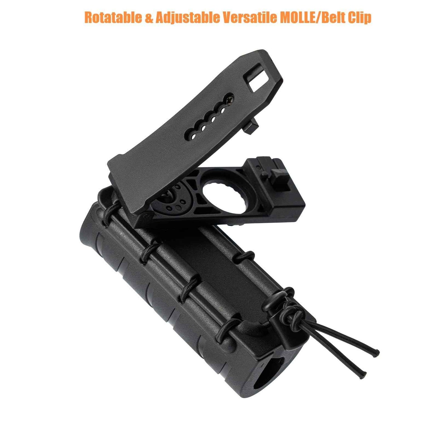 TACNEX Open Top OC/Mace Spray Holster for Duty Belt Quick Release Pepper Spray Case MK4 Canister Holder Polymer Carrier Sheath for Law Enforcement Police Prison/Correctional Officer Security Guard