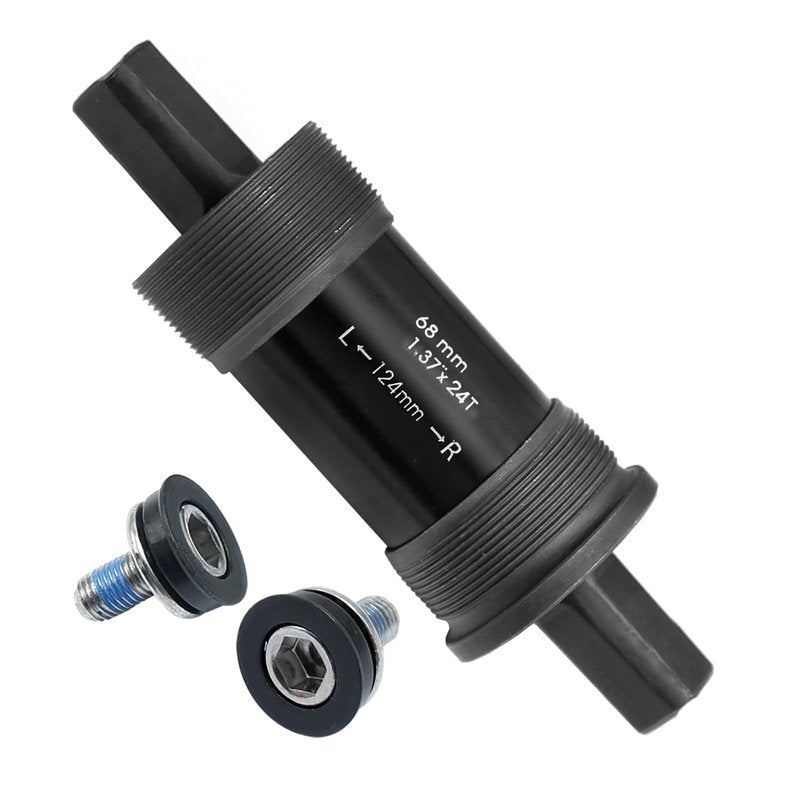 Hoypeyfiy Bike Bottom Bracket Mountain Bike Square-Taper Bottom Bracket Bicycles 68mm Replacement for Shimano Tourney TX800 Series (68x124mm)