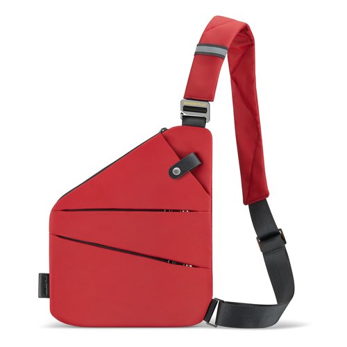 WANDER PLUS Anti Theft Crossbody Bag, Shoulder Bag Anti-theft Design for Travel, Sport, Work, Ruby Red