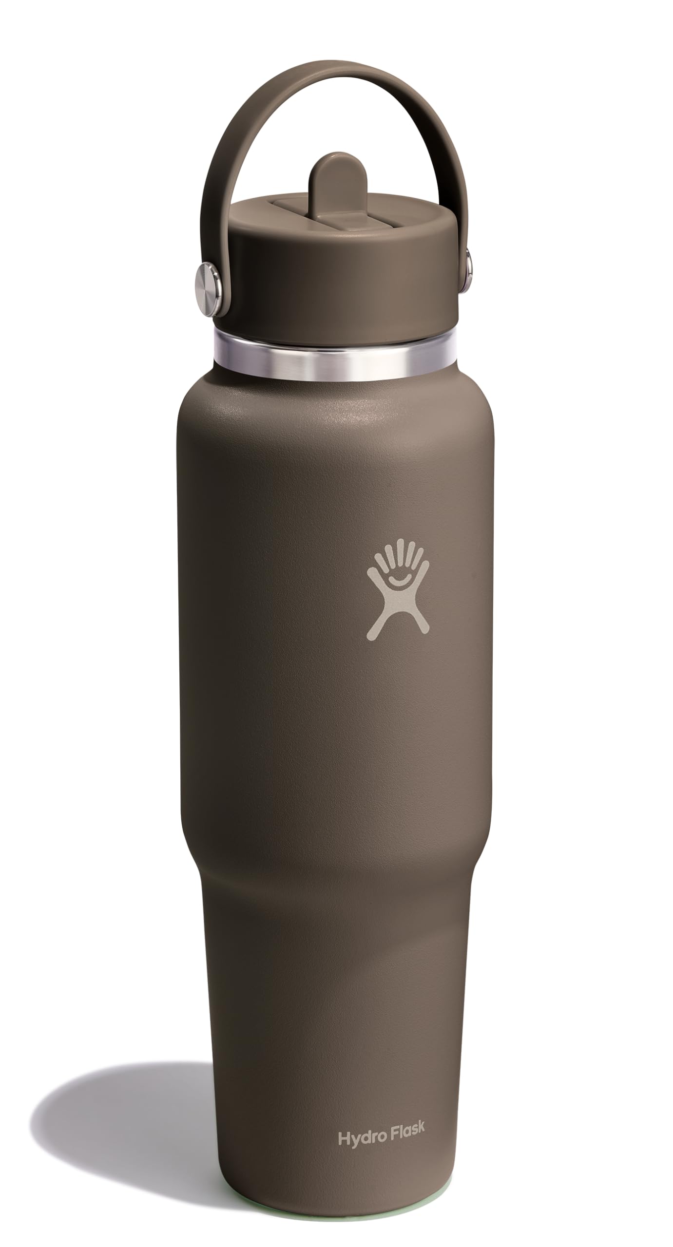 Hydro Flask Travel Water Bottle - Insulated Stainless Steel - Wide Straw Lid, Non Spill, Leakproof in 40 Oz Sandpiper