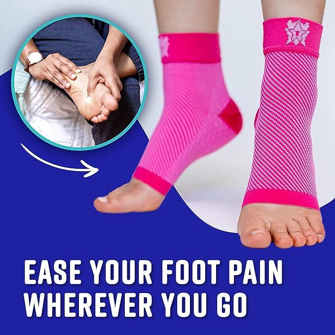 Compression Socks for Plantar Fasciitis Relief - Medium Black