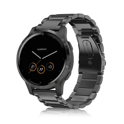 Fintie Metal Band Compatible with Garmin Vivoactive 4 45mm, Garmin Venu 3, Venu 2 45mm, Forerunner 255 46mm, 22mm Quick Release Stainless Steel Metal Strap Accessories, Black