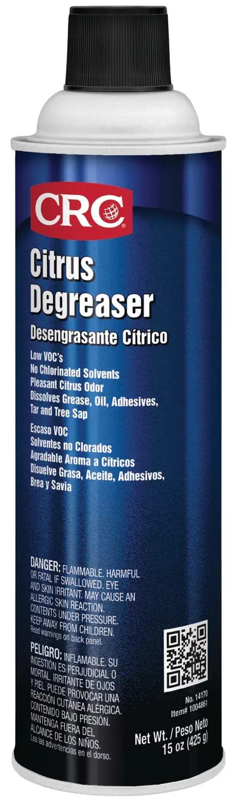 CRC Citrus Degreaser 14170 – 15 Wt Oz., Heavy Duty Citrus Degreaser for Removing Grease and Oil