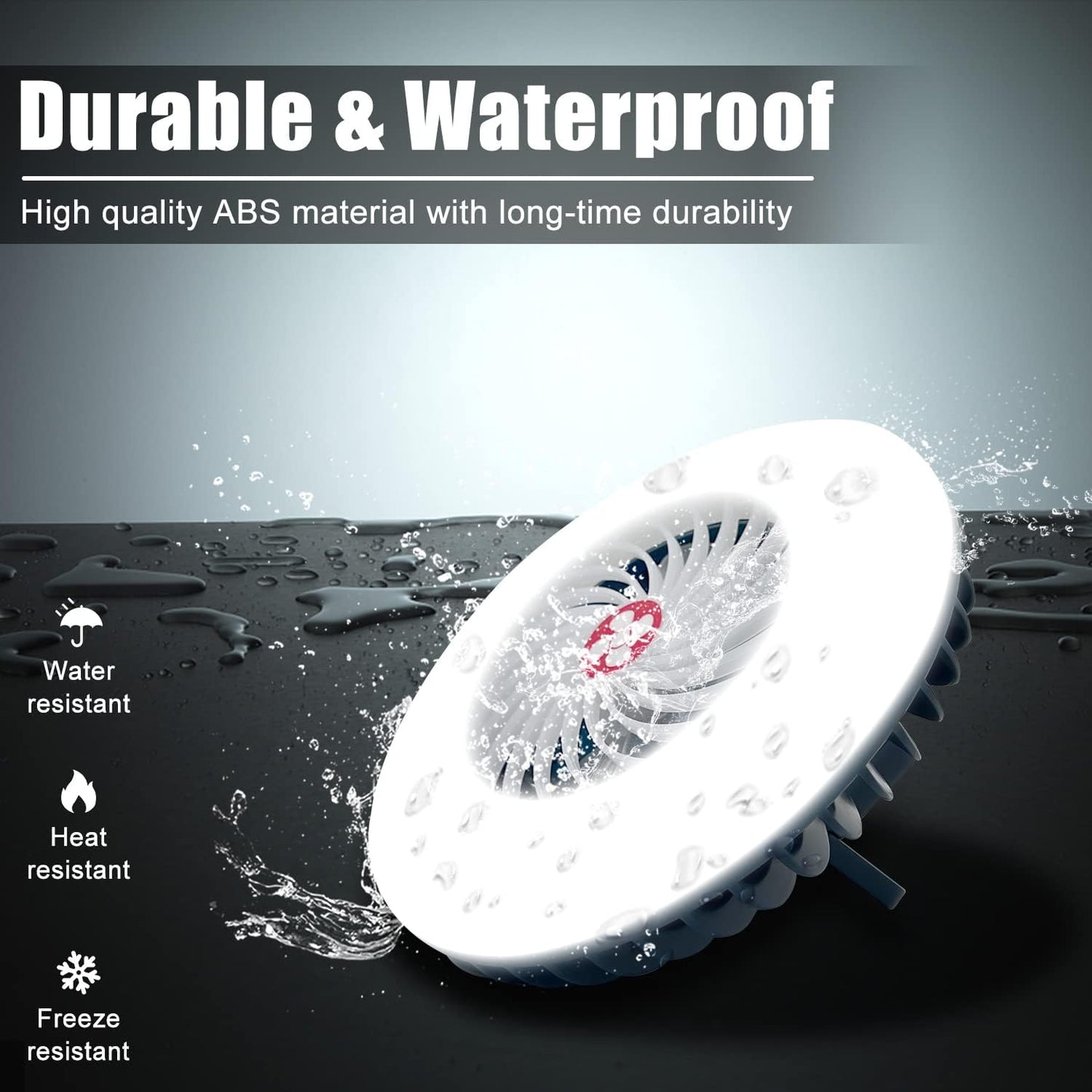 Skiennix Portable Camping Fan - USB Rechargeable LED Lantern | Waterproof Tent Fan for Outdoor Use