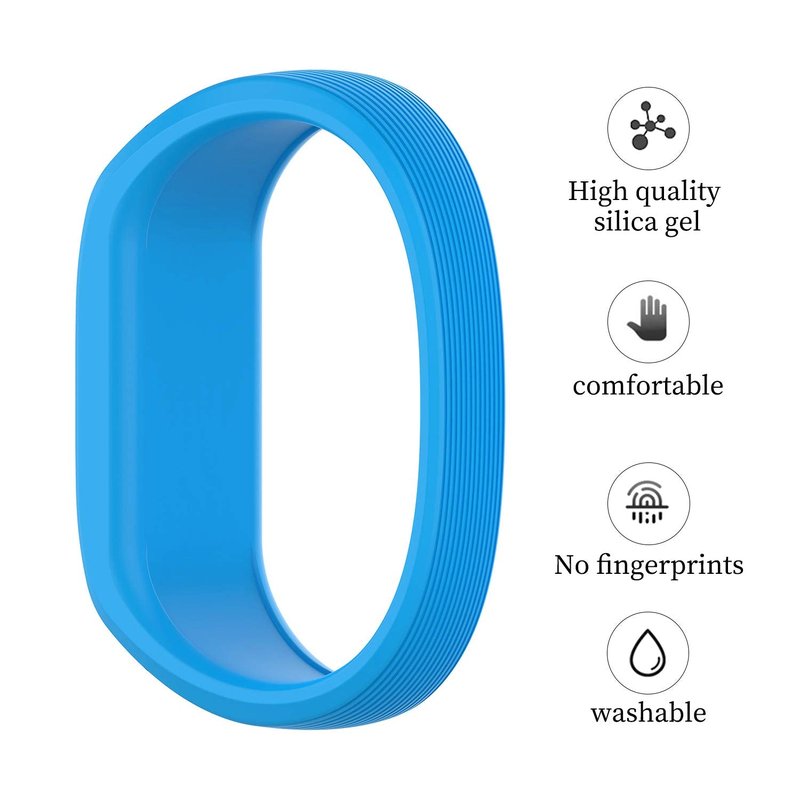 Watbro Compatible with Garmin Vivofit JR/Vivofit JR2/ Vivofit 3, Soft Silicone Adjustable Stretchy Replacement Watch Bands with Buckle, 22mm, Black, White, Navy, Sky Blue, Slate