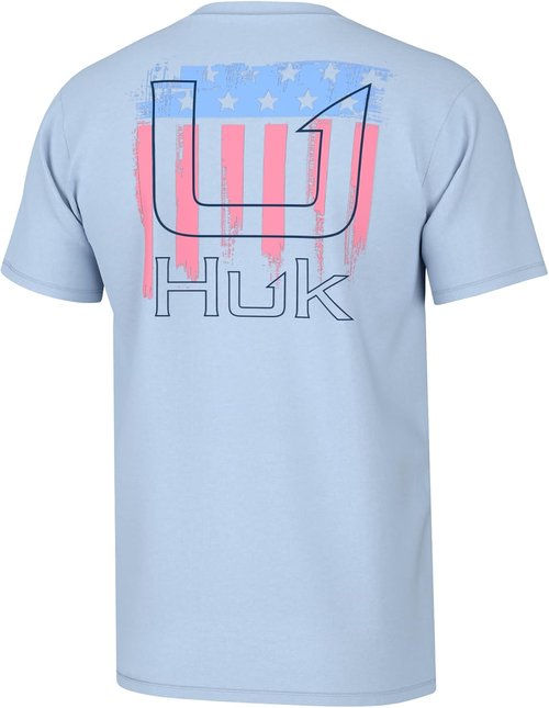 HUK Men's Fishing Graphic Tee - Quick-Dry Performance Short Sleeve Shirt
