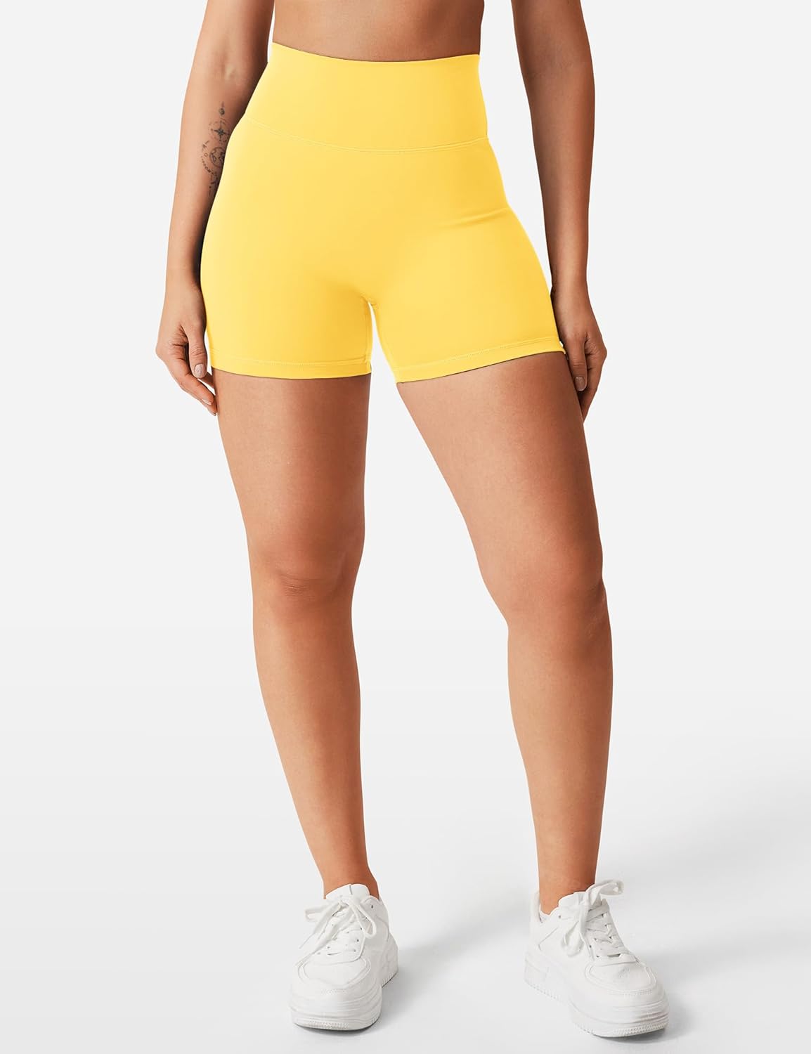 YEOREO Women's Biker Shorts - High Waist Tummy Control for Running & Yoga | 3.6", 4.5", 6" Options