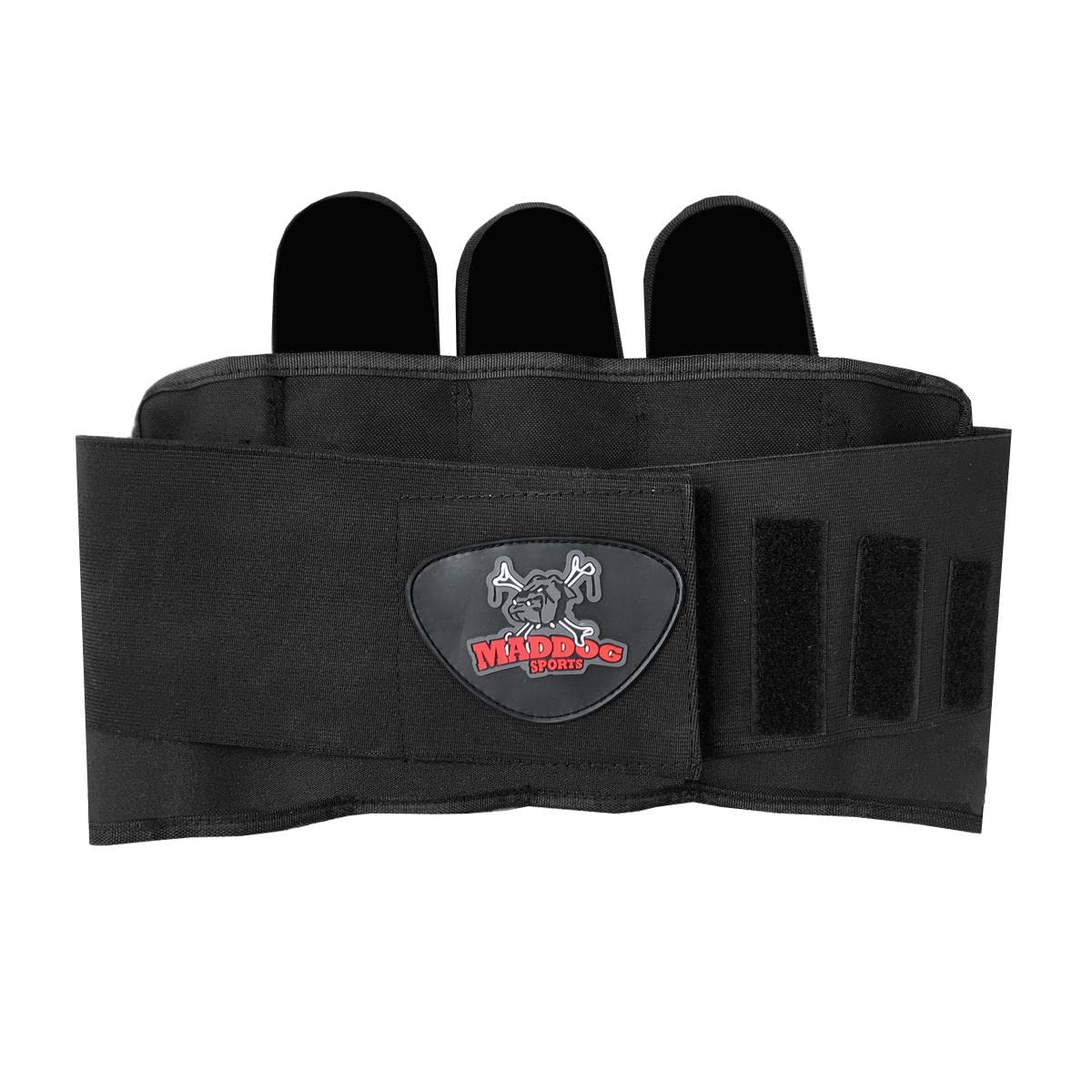 Maddog Pro 3+2 Paintball Harness Pod Pack with (3) 150 Round Bones Paintball Pods | Pod Ejection | Adjustable Pod Holder Belt for Tournament, Woodsball & Speedball