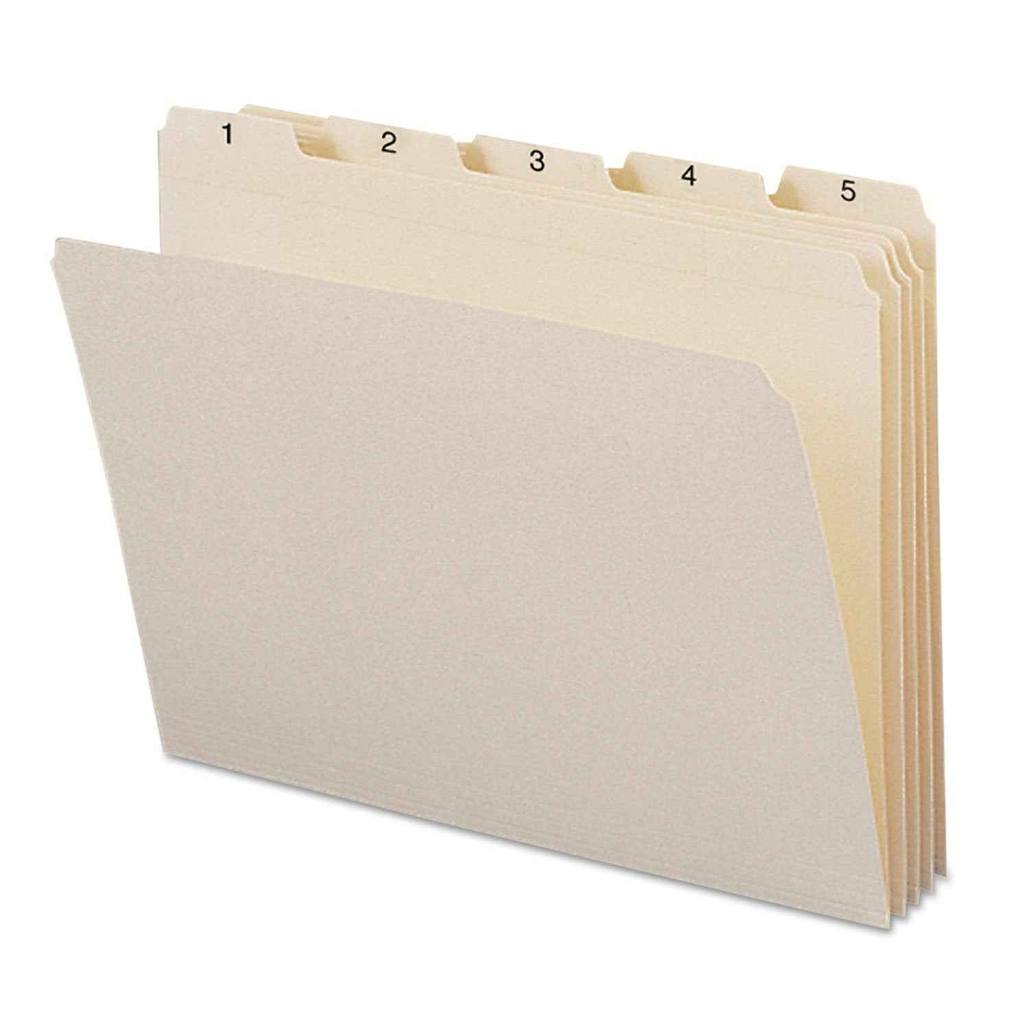 Smead Indexed File Folders, Daily, 1/5-Cut Tab, Assorted Positions, Indexed 1-31, Letter, Manila, 1 Set of 31 (11769)