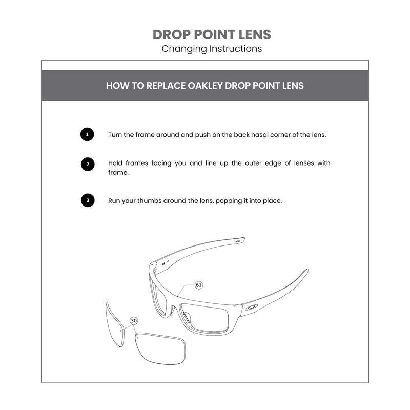 Oakley Original Drop Point OO9367 00001561 Prizm Golf Replacement Lenses for Men for Women+ Bundle Microfiber Pouch -Frames Not Included
