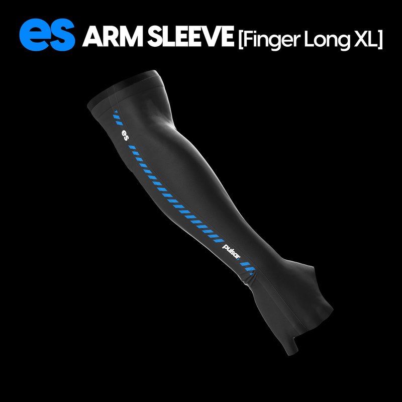 PULSAR eS Gaming Arm Sleeve for Esports Gaming Compression Sleeve, Finger Long Large Black