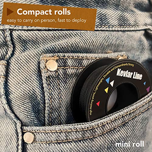 High Strength Black Kevlar Braided Cord - 50Lbs | 100Ft
