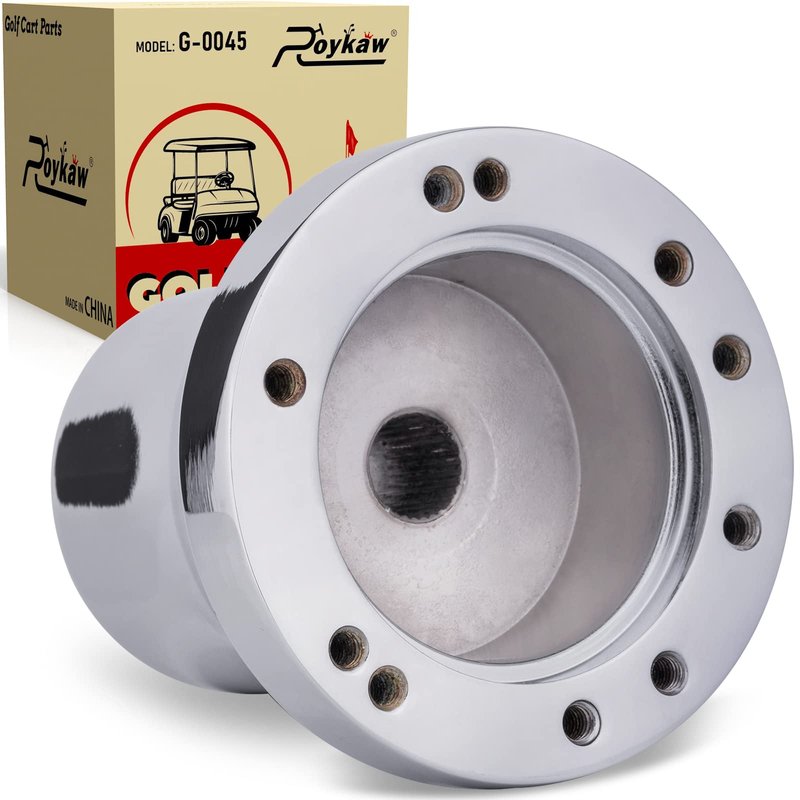 Roykaw Golf Cart Steering Wheel Adapter Compatible with YAMAHA Silver