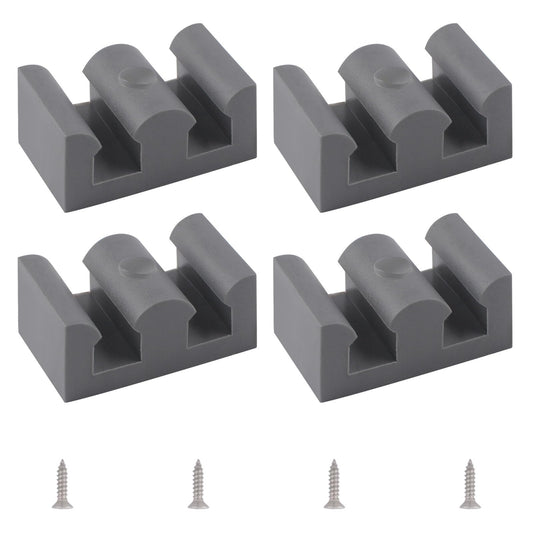 INCREWAY 4PCS Framed Sliding Silicone Door Bumpers Suitable for All Kinds of Shower Glass Moving Doors, Clear Shower Doors (Grey)