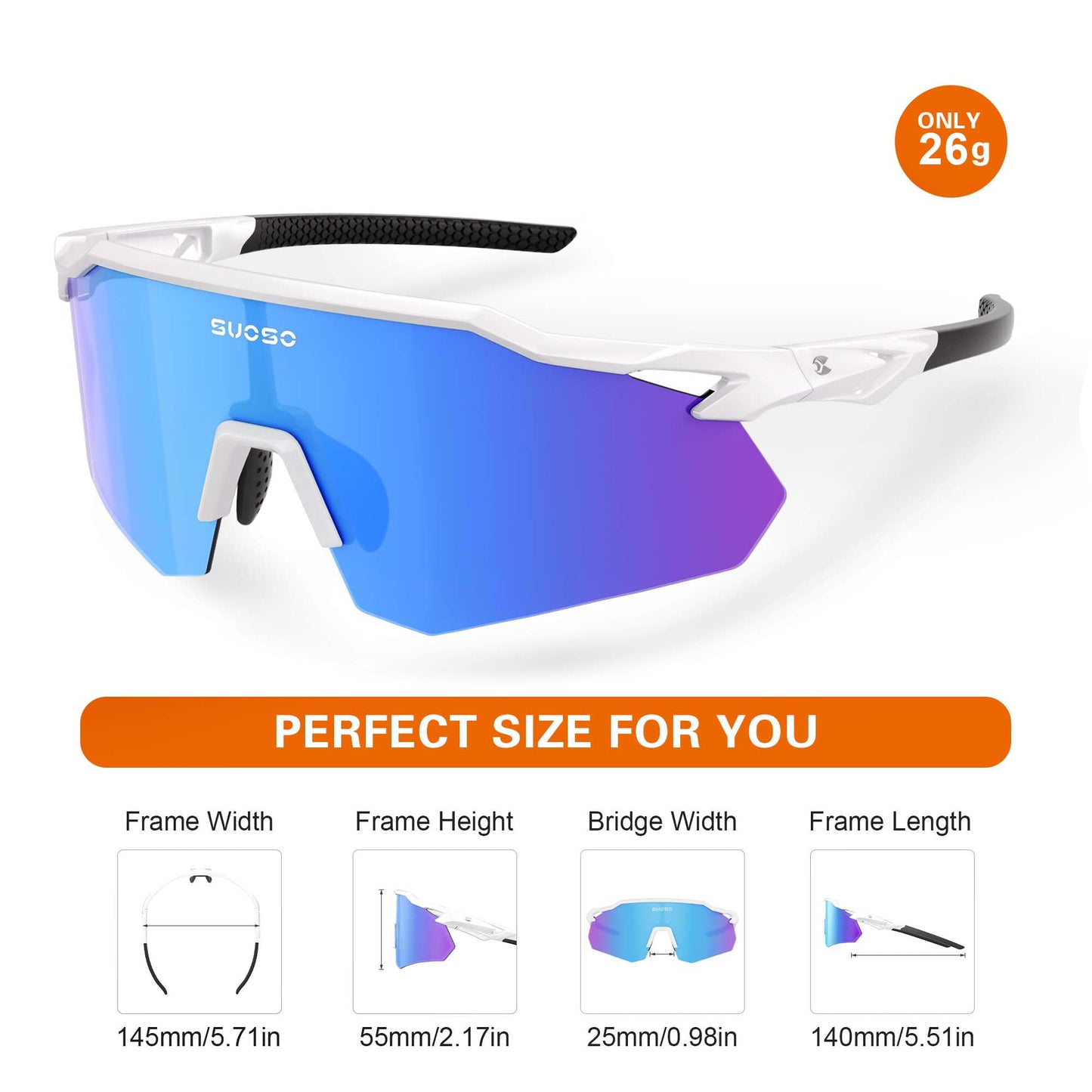 suoso Polarized Sports Sunglasses for Men: Women UV Protection youth Cycling Running Baseball Sun Glasses Softball Goggles - Green