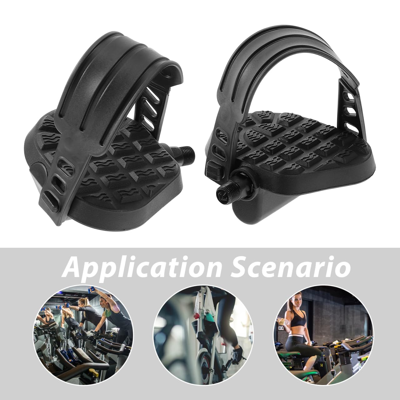 Toddmomy Replacement Bike Pedal Plates Exercise Bike Pedals for Exercise Cycle Home or Gym