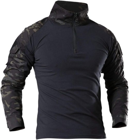 HARGLESMAN Men's Tactical Military Suit - Long Sleeve Combat Shirt & Pants with Knee Pads | Army Fit